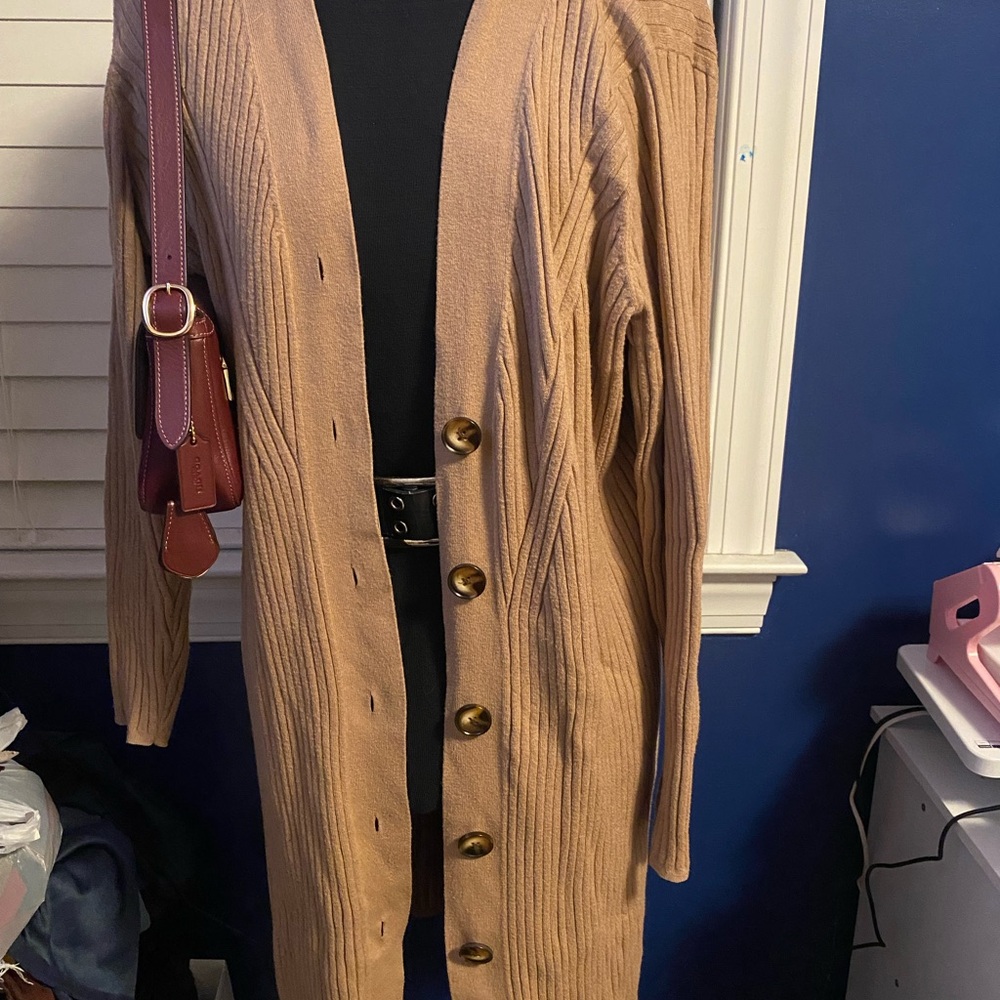 Ava & Viv Women's Camel Cardigan Sweater